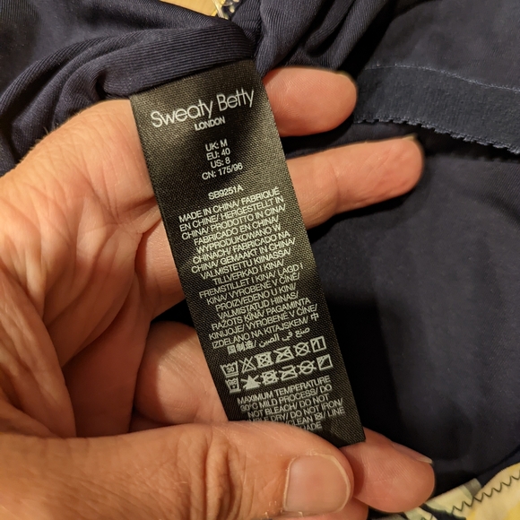 Navy Swimsuit with Yellow Lemon Print - Picture 4 of 8